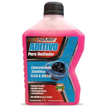 Aditivo Radiador Rosa Concentrado 100% Sintético Koube