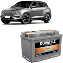 Bateria Start Stop Agm70a Creta 2.0 SUV 2021 a 2023 Duracell