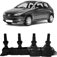 Bobina Ignição Peugeot 206 1.6 2002 a 2010 Magneti Marelli