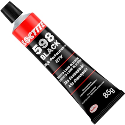 Cola Silicone Loctite 598 Black Alta Temperatura 85g Rtv