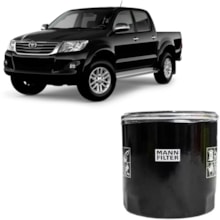 Filtro Óleo Toyota Hilux 2.5 16V 2005 a 2015 Mann Filter