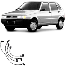Jogo Cabo Vela Ignição Fiat Uno Tipo Fiorino 1.6 8v 95  Ngk
