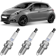 Jogo Kit 3 Velas Ignição Peugeot 208 2016 a 2021 Ngk Iridium