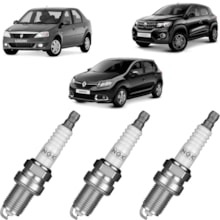 Jogo Kit 3 Velas Ignição Sandero Kwid Logan Ngk Gpower Jogo Kit 3 Velas Ignição Sandero Kwid Logan Ngk Gpower