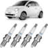 Jogo Kit 4 Velas de Ignição Fiat 500 1.4 16v 2009 a 2019 NGK