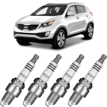 Jogo Kit 4 Velas de Ignição Sportage Sorento Iridium NGK

