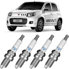 Jogo Kit 4 Velas Ignição Fiat Uno 1.4 Fire 2015 a 2016 Ngk Jogo Kit 4 Velas Ignição Fiat Uno 1.4 Fire 2015 a 2016 Ngk