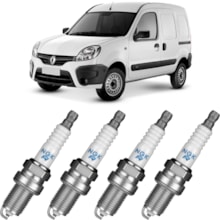 Jogo Kit 4 Velas Ignição Kangoo 1.0 16v 2005 a 2021 Ngk Jogo Kit 4 Velas Ignição Kangoo 1.0 16v 2005 a 2021 Ngk