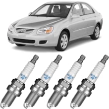 Jogo Kit 4 Velas Ignição Kia Cerato 1.6 2004 a 2006 Ngk Jogo Kit 4 Velas Ignição Kia Cerato 1.6 2004 a 2006 Ngk