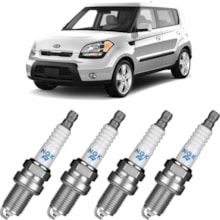 Jogo Kit 4 Velas Ignição Kia Soul 1.6 16v 2011 a 2020 Ngk