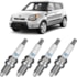 Jogo Kit 4 Velas Ignição Kia Soul 1.6 16v 2011 a 2020 Ngk