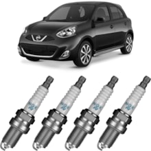Jogo Kit 4 Velas Ignição March 1.6 2018 a 2020 Ngk Platinum Jogo Kit 4 Velas Ignição March 1.6 2018 a 2020 Ngk Platinum