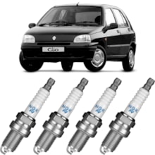 Jogo Kit 4 Velas Ignição Renault Clio 1.6 1999 a 2003 Ngk Jogo Kit 4 Velas Ignição Renault Clio 1.6 1999 a 2003 Ngk