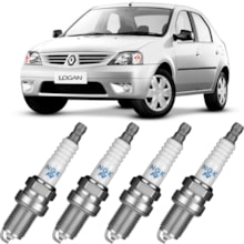 Jogo Kit 4 Velas Ignição Renault Logan 2007 a 2017 Ngk Jogo Kit 4 Velas Ignição Renault Logan 2007 a 2017 Ngk