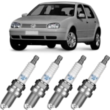 Jogo Kit 4 Velas Ignição Vw Golf 1.6 8v 2000 a 2020 Ngk Jogo Kit 4 Velas Ignição Vw Golf 1.6 8v 2000 a 2020 Ngk