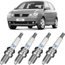 Jogo Kit 4 Velas Ignição Vw Polo 1.0 16v 2002 a 2006 Ngk Jogo Kit 4 Velas Ignição Vw Polo 1.0 16v 2002 a 2006 Ngk