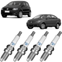 Jogo Kit 4 Velas Ignição Vw Polo Fox 2002 a 2023 Ngk Jogo Kit 4 Velas Ignição Vw Polo Fox 2002 a 2023 Ngk