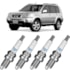 Jogo Kit 4 Velas Nissan X Trail 16v 2001 a 2007 NGK
