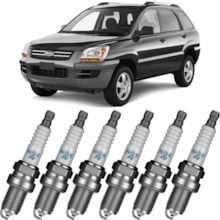Jogo Kit 6 Velas Ignição Sportage 2006 a 2010 Ngk Platinum