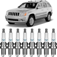 Jogo Kit 8 Velas Ignição Jeep Grand Cherokee V8 Ngk Platinum Jogo Kit 8 Velas Ignição Jeep Grand Cherokee V8 Ngk Platinum
