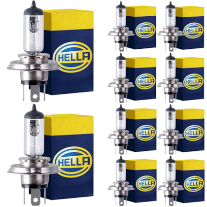 Kit 10 Lâmpadas Halógena H7 24v Dp 70w Double Power Hella