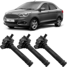 Kit 3 Bobinas Ignição Ford Ka 1.0 14 a 2021 Magneti Marelli