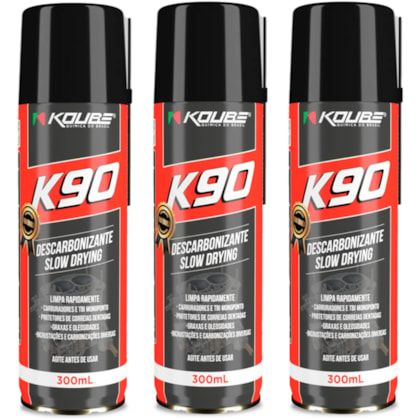 Kit 3 Descarbonizante Slow Drying K90 300 Ml Koube