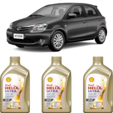 Kit 3 Óleo Toyota Etios 1.3 16v Helix Ultra SP 5W-30 Shell