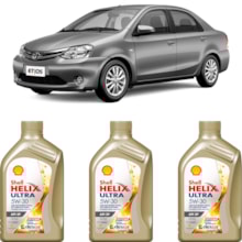 Kit 3 Óleo Toyota Etios Sedan 1.5 Helix Ultra SP 5W-30 Shell