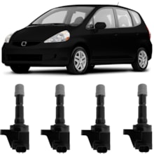 Kit 4 Bobina De Ignição Honda Fit 1.5 16v 2005 a 2008 Ngk