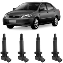 Kit 4 Bobina De Ignição Toyota Corolla 1.8 2002 a 2008 Ngk Kit 4 Bobina De Ignição Toyota Corolla 1.8 2002 a 2008 Ngk