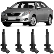 Kit 4 Bobina De Ignição Toyota Corolla 1.8 2008 a 2010 Ngk Kit 4 Bobina De Ignição Toyota Corolla 1.8 2008 a 2010 Ngk