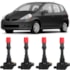 Kit 4 Bobinas Ignição Honda Fit 1.4 DSI 2003 a 2008 Ngk