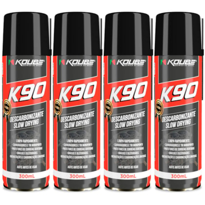 Kit 4 Descarbonizante Slow Drying K90 300 Ml Koube