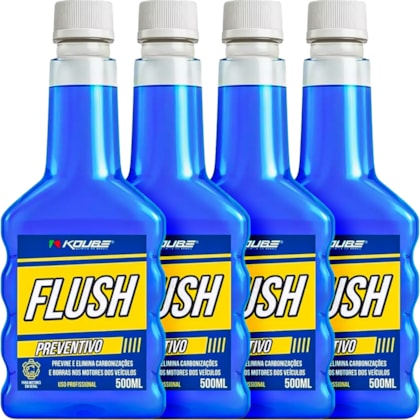 Kit 4 Flush Preventivo Previne Borra do Motor Koube 500ml