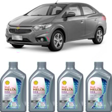 Kit 4 Óleo Chevrolet Prisma 1.0 8v Helix HX8 AG 0W-20 Shell
