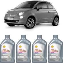 Kit 4 Óleo Fiat 500 1.4 16v IDE Helix HX8 AF 5W-30 Shell