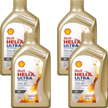 Kit 4 Óleo Fiat 500 1.4 16v TB Helix Ultra AV 5W-40 Shell