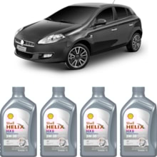 Kit 4 Óleo Fiat Bravo 1.8 16v MPI Helix HX8 AF 5W-30 Shell