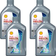 Kit 4 Óleo Fiat Strada 1.3 8v MPFI Helix HX8 AG 0W-20 Shell