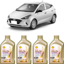 Kit 4 Óleo Hyundai HB20 1.0 12v Helix Ultra AV 5W-40 Shell