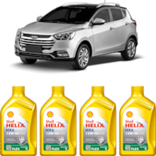 Kit 4 Óleo Jac T40 1.5 16v JET Helix HX6 Flex 15W-40 Shell