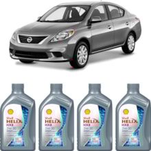 Kit 4 Óleo Nissan Versa 1.0 12v Helix HX8 SP 5W-30 Shell