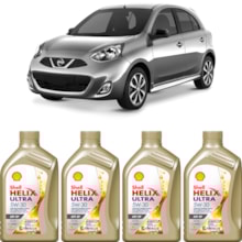 Kit 4 Óleo Nissan Versa 1.0 SMPFI Helix Ultra SP 5W-30 Shell