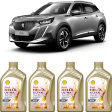 Kit 4 Óleo Peugeot 2008 1.6 Helix Ultra ECT C2 5W-30 Shell