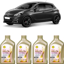 Kit 4 Óleo Peugeot 208 1.2 Helix Ultra ECT C2 5W-30 Shell