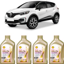 Kit 4 Óleo Renault Captur 1.6 Helix Ultra AV 5W-40 Shell