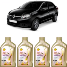 Kit 4 Óleo Renault Logan 1.0 12v Helix Ultra AV 5W-40 Shell