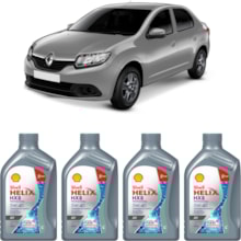 Kit 4 Óleo Renault Logan 1.0 12v MPI Helix HX8AV 5W-40 Shell
