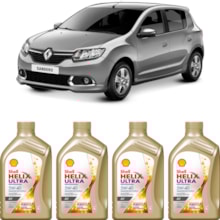 Kit 4 Óleo Renault Sandero 1.0 Helix Ultra AV 5W-40 Shell